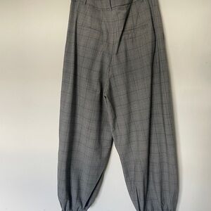 Tibi Gray Dress Pants with Balloon Silhouette